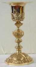 Antique solid silver gilt French Baroque Chalice